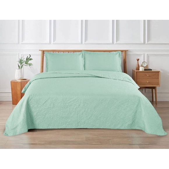 Cubrecama Liso Menta 1 plaza
