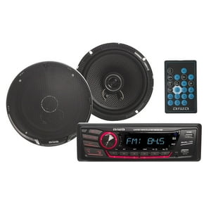 Aiwa - Combo Radio Bluetooth 1 Din + Parlante Auto Caw-2016Bt