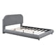thumbnail image 3 of Teddy Fleece Full Size Upholstered Platform Bed with Thick Fabric, Solid Frame and Stylish Curve-shaped Design, Gray, 3 of 3