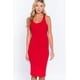 thumbnail image 1 of Saronite Vestido Midi Ajustado con Espalda Nadadora y sin Mangas Basics, Rojo Intenso (para Mujer), 1 of 4