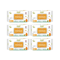 6 Paquetes Toallitas Húmedas Aiwibi 99.9% Agua Con Fibra De Papaya 504 Unidades