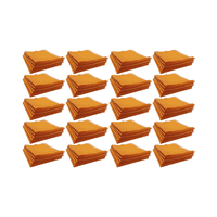 Genérico - Pack 100 Paños Naranjos Franela Antipolvo 40X35 – Superficies Limpias Y Brillantes
