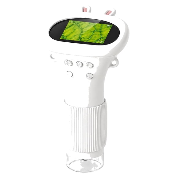 Microscopio Digital Infantil MamboKids 1000X Pantalla IPS 2 Pulgadas Blanco