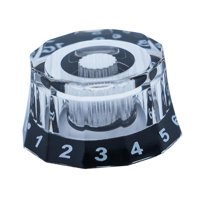 Magideal - Perillas De Guitarra, Perilla De Potenciómetro, Macetas De Eje De 6Mm (0,24 Pulgadas) De Diámetro, Perilla De Bajo, Tapa De Perilla De Guitarra Eléctr Negro