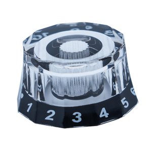 Magideal - Perillas De Guitarra, Perilla De Potenciómetro, Macetas De Eje De 6Mm (0,24 Pulgadas) De Diámetro, Perilla De Bajo, Tapa De Perilla De Guitarra Eléctr Negro