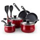 thumbnail image 1 of Juego de utensilios de cocina Cook N Home de 10 piezas, color rojo, antiadherente, 1 of 9