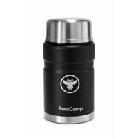 Termo Comida Bosscamp 750 Ml Negro Acero Inox Bolso Cuchara