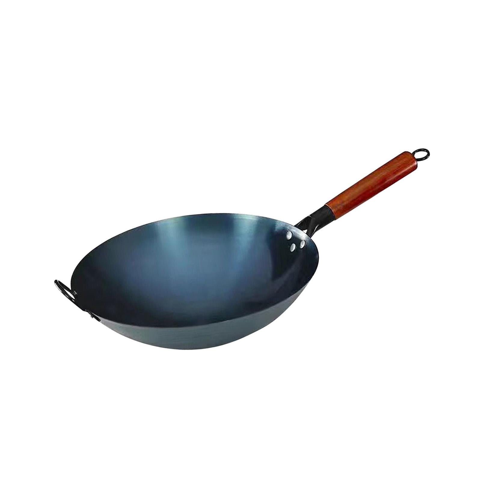 Magideal - Sartén Wok Sartén Salteado Sartenes Con Mango De Madera Cocina De Inducción Universal Ollas A Gas Cocina Hervida Sartén Antiadherente Sartén Salteada 40 Centímetros