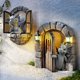 thumbnail image 2 of piezas de decoración de dragón para jardín al aire libre, estatuas transparentes para exteriores, esculturas y figuras de dinosaurios trepadores para ventanas de jardín, 2 of 4