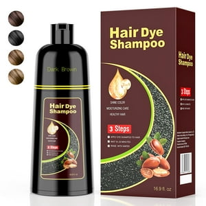 Champú Colorante Para El Cabello Kaisasa Dark Brown, 500 Ml, 3 En 1, Argán Y Hierbas