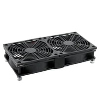 Magideal - Ventilador Con Cubierta De Computadora, 5V, 2X120Mm, Velocidad Ajustable, 2400Rpm, Ventilador De Refrigeración Usb, Radiador Para Enrutador, Caja De