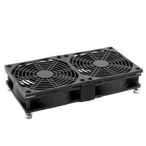 Magideal - Ventilador Con Cubierta De Computadora, 5V, 2X120Mm, Velocidad Ajustable, 2400Rpm, Ventilador De Refrigeración Usb, Radiador Para Enrutador, Caja De