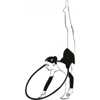 Rienda Libre Graphics - Decomural Gymnast & Hoop Gymnastics Dancing Ws-17909