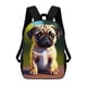 thumbnail image 1 of Pug-theme Backpack, Campus style schoolbag Bookbag with Adjustable Shoulder Straps And Large Zip Compartment, Unisex Travel Bags., 1 of 6