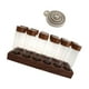 thumbnail image 2 of Tubos De Vidrio Para Almacenar Café Con Soporte De Nogal, Viales De Vidrio Para Cafetería, Venta Minorista, Barra, Base De 12 Orificios, 12 Botellas Cortas, 2 of 3
