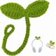thumbnail image 1 of Gancho de crochet Jizlan Hoja brote – Organizador de auriculares – Regalo, 1 of 9