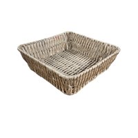 Oem - Bandeja Cesta De Ratan Cesta Tejida Alimento Cuadrada 20X7Cm B