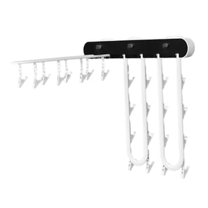 Bothyi - Percha De Ropa Interior Organizador De Armario Clip De Calcetín Para Ropa De Bebé Corbatas Taladro Libre Negro Blanco