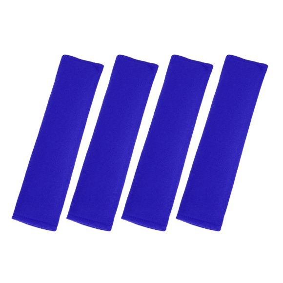 Unique Bargains 4pcs Funda Universal para Cinturón de Seguridad Almohadilla de Hombro Protector de Correa para Coche Azul