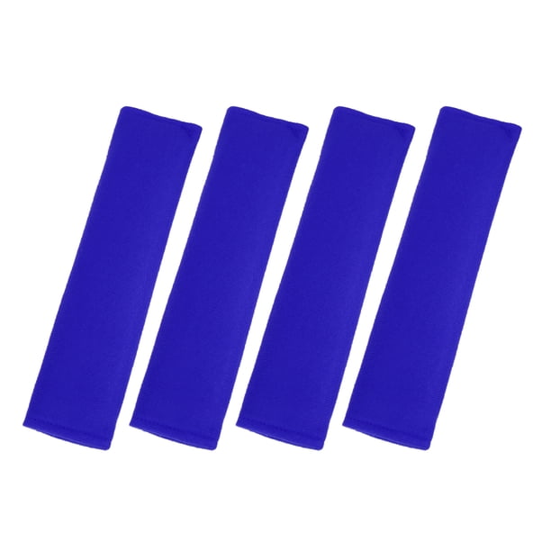 Unique Bargains 4pcs Funda Universal para Cinturón de Seguridad Almohadilla de Hombro Protector de Correa para Coche Azul