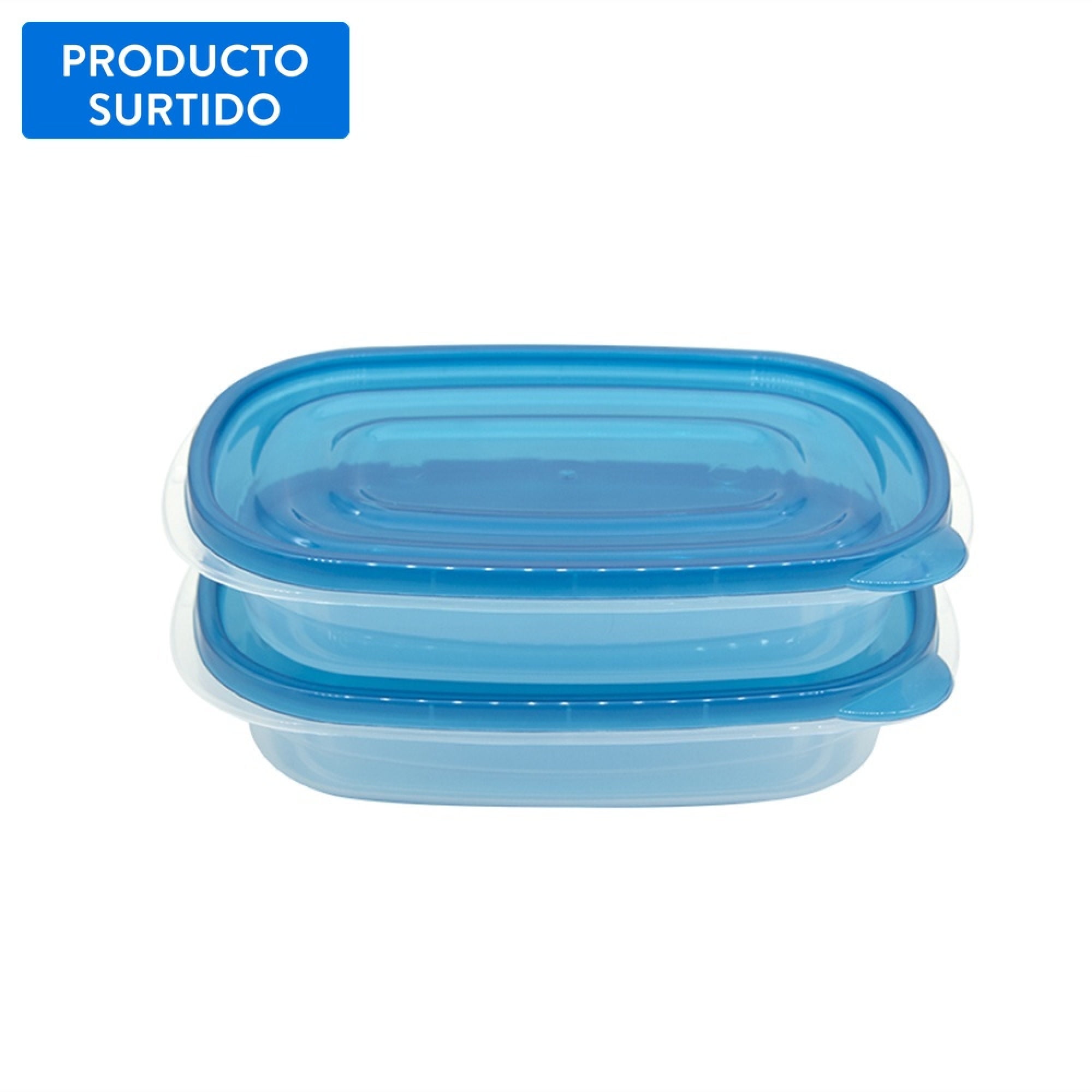 Set De Contenedor 1l Rectangulares Plástico 2 Piezas, Producto Surtido, 1 Un Haus