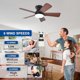 thumbnail image 1 of Ventilador Techo DINGLILIGHTING 35 LED Control Remoto Nogal, 1 of 3