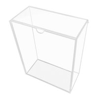 Magideal - Caja De Recuerdos De Acrílico Con Marco De Sombra, Caja De Exhibición De Flores Secas Transparentes Para Habitación De Niños, Flores, Boletos De Viaje