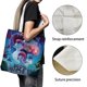 thumbnail image 3 of 200% Wolf Bolso de tela con estampado de lienzo para mujer, bolsa de compras reutilizable y estética, con cremallera interior, regalo para mujer,40*45cm., 3 of 6