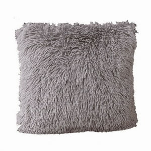 Genérico - Pack 2 Funda Peluda Decorativa Color Gris