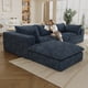 thumbnail image 2 of 118.2" Cloud Sofa,Corduroy Fabric,Deep Seat Couches,Double-layer design,Removable Cushion,No Assembly, DIY Combination for Living room, Bedroom,Conference room ,Apartment,Blue, 2 of 3