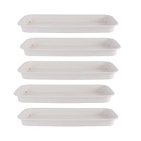 Magideal - 5 Uds Platillos Para Plantas Bandejas Para Plantas Maceta Bandejas Para Flores Bandeja De Drenaje Para Balcón Alféizar De Ventana Jardín Interior Y Ex Blanco
