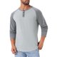 thumbnail image 4 of INSPIRE CHIC Camisetas de Hombre Manga Larga Raglán Casual Béisbol Henley Camisetas XL Gris, 4 of 6