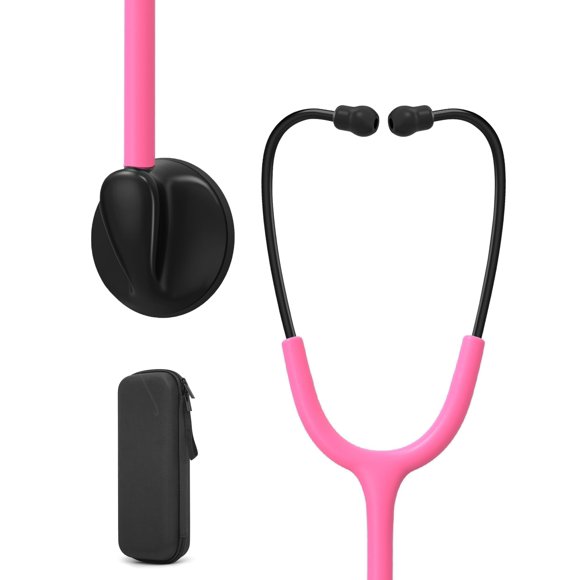 Estetoscopio Clairre de un solo cabezal para médicos y enfermeras, color rosa