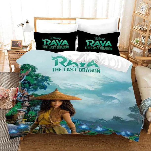 Cartoon Raya Bedding Set Bed cover universal,suitable for children and adults 3-piece 1-quilt modern 3d printed Bed Sheets