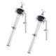 thumbnail image 3 of 2 X Soporte Individual Para Soporte De Tom Soporte Acero Duradero Plateado, 3 of 5