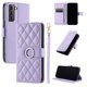 thumbnail image 1 of Funda Acolchada con Anilla y Correa para Samsung Galaxy S21 FE Slots para Tarjetas Morado, 1 of 5