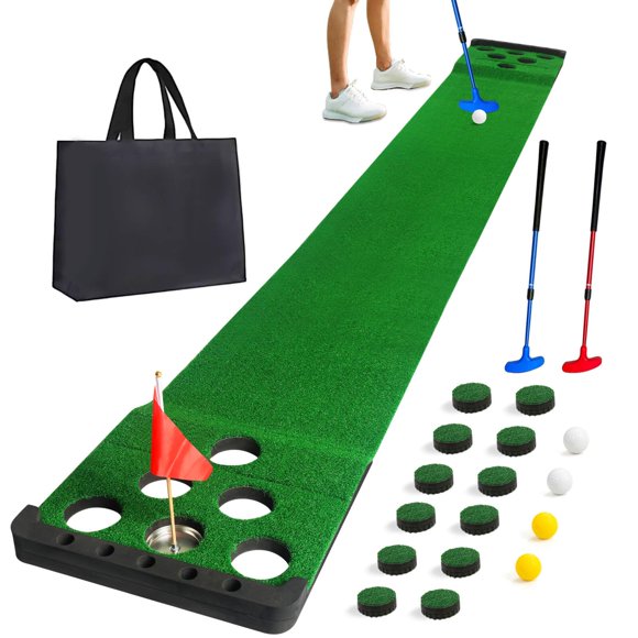 Alfombrilla de Golf Sagsewful Set de Green de Putt para Interior y Exterior