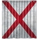 thumbnail image 1 of Cortina de ducha con la bandera del estado de Alabama, juego de cortina de baño con ganchos, tamaño 66 x 72 pulgadas, 1 of 3