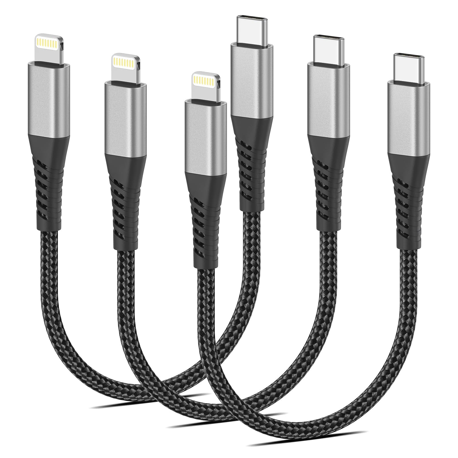 Cable Usb C A Lightning Umefly De 1 Pie, Paquete De 3 Unidades, Certificado Mfi