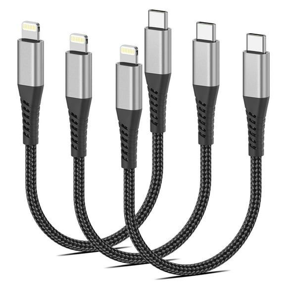 Cable USB C a Lightning Umefly de 1 pie, paquete de 3 unidades, certificado MFi