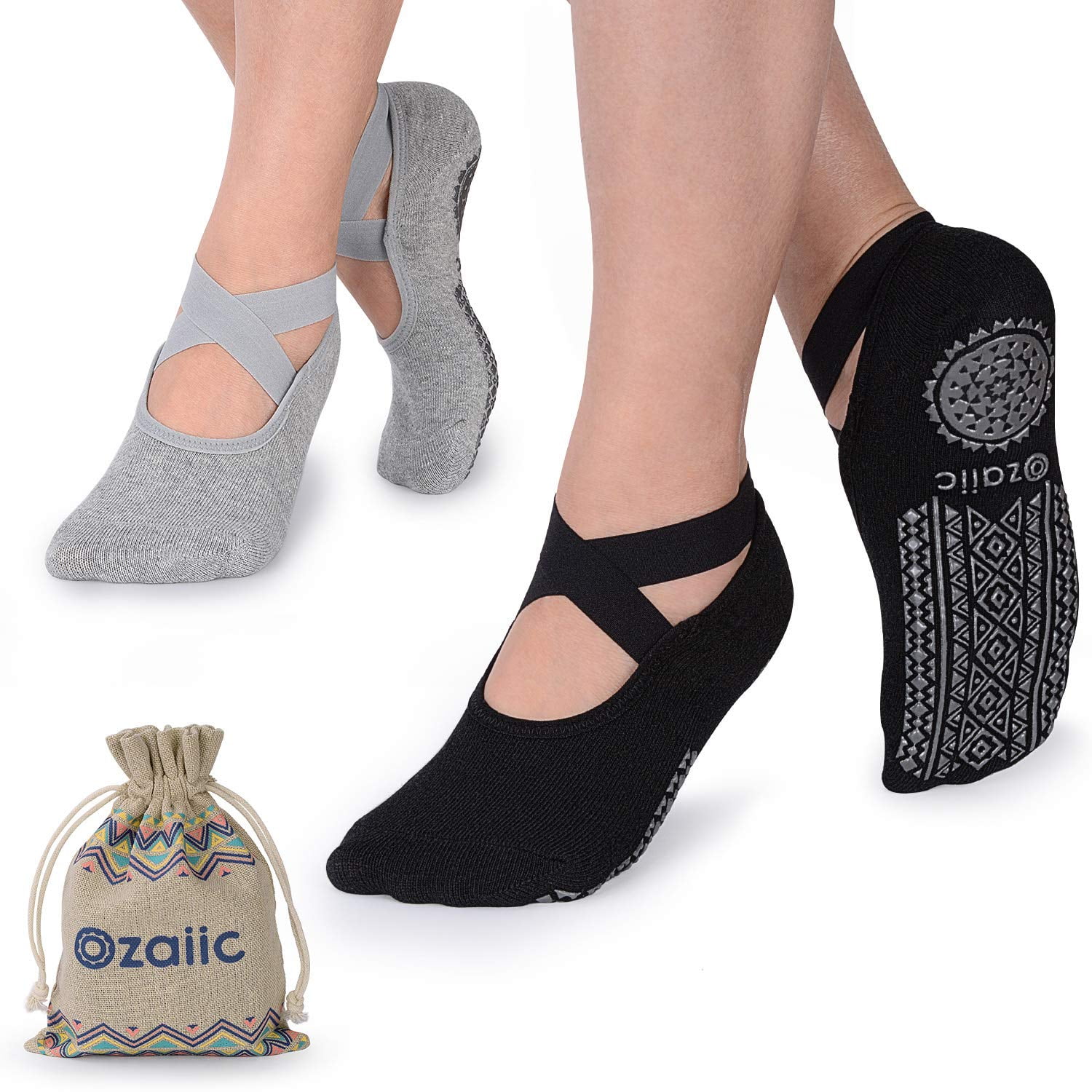 Calcetines De Pilates Ozaiic Con Agarre Antideslizante Para Mujer, Yoga, Barra Y Ballet