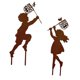 thumbnail image 3 of Craft Iron Children Silhouette Garden Pation Estatuas Enterradas Ni?o Y Ni?a, 3 of 5