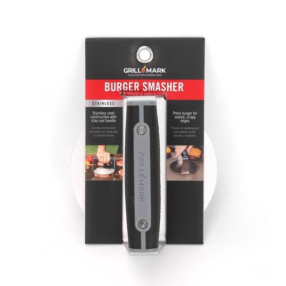 Burger Press Grill Mark de acero inoxidable, paquete de 1 unidad