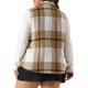 thumbnail image 3 of Abrigo de Talla Grande para Mujeres Agnes Orinda Chaleco de Cuadros con Bolsillo Inclinado Sin Mangas Chaqueta Abotonada Exterior 1X Blanco Marrón, 3 of 6