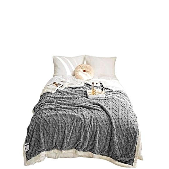 Frazada Exclusive 2 Plazas: Elegancia Texturizada y Confort Térmico GRIS