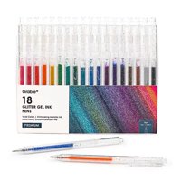 Bolígrafos De Gel Con Purpurina Grabie De 18 Colores, Metálicos Y Vibrantes, Para Colorear, Retráctiles Y Para Adultos, Ideales Para Colorear Y Dibujar.
