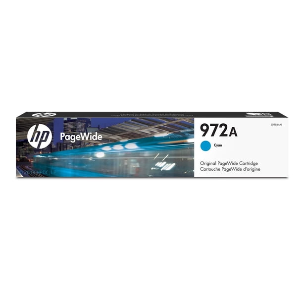 Cartucho de tinta HP 972A PageWide Cyan para impresoras de las series 452, 477, 552dw, 577