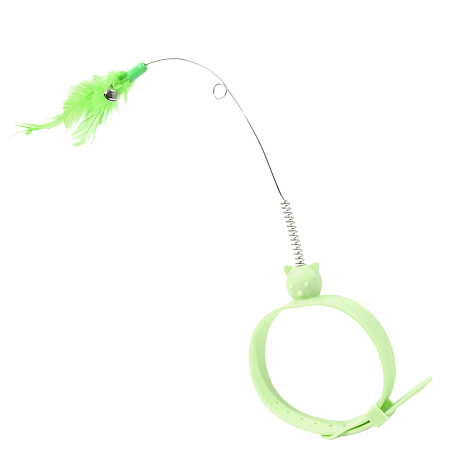Ioensy - Juguete Divertido Con Collar Para Gatos Con Campana, Juguete Para Gatos Pequeños, Gatos De Interior, Color Verde