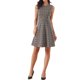 thumbnail image 1 of INSPIRE CHIC Vestidos de mujer a cuadros de pata de gallo por encima de la rodilla sin mangas ajustados y acampanados XL Café, 1 of 6