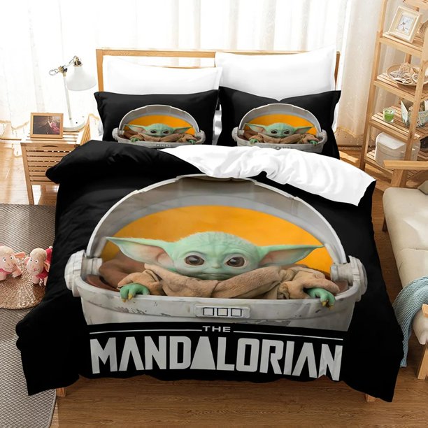 Star Wars Master Yoda Comforter Set 100% Polyester 3D Digital Print Bedding King Size Printed Bed Sheets